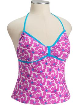 Women's Plus Printed Underwire Tankini Tops