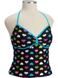 Women's Plus Printed Underwire Tankini Tops