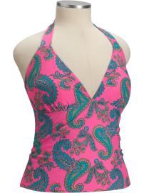 Women's Plus Mix & Match Halter Tankini Tops