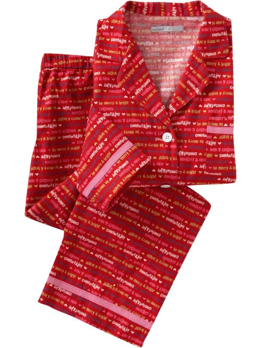 Old Navy Womens Printed Flannel Pajama Sets