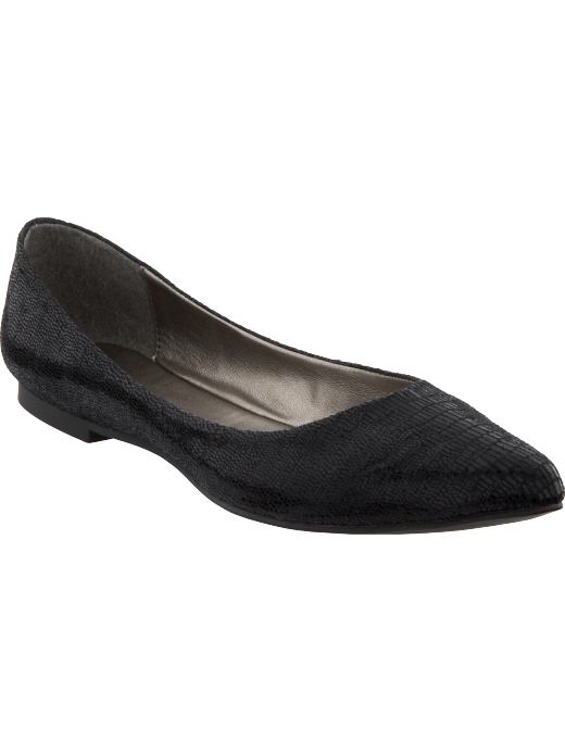 Women's Clothes: Women's Lizard-Print Flats: Flats & Skimmers Shoes & Slippers | Old Navy