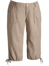 Women's Plus Linen-Blend Capris