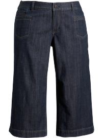 Women's Plus Wide-Leg Denim Capris