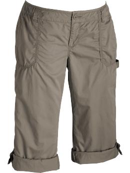 Women's Plus Roll-Up Poplin Pedal Pushers