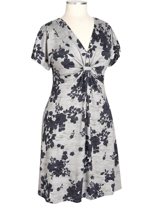 Old Navy Womens Plus Gathered-Front Jersey Dresses