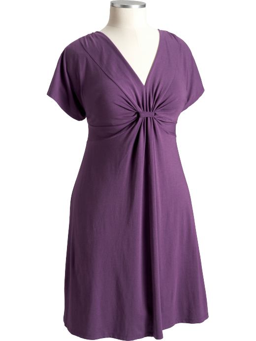 Old Navy Womens Plus Gathered-Front Jersey Dresses