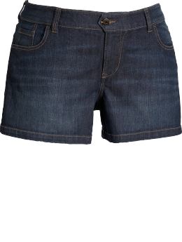 Women's Plus Dark-Wash Denim Shorts (3 1/2")