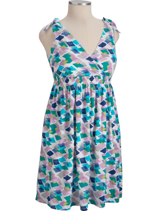Old Navy Womens Plus Tie-Shoulder Surplice Dresses