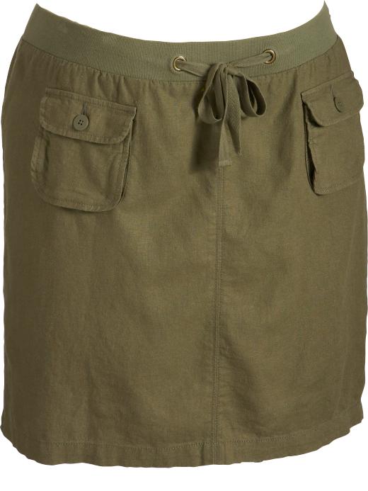 Old Navy Womens Plus Linen-Blend Drawstring Skirts