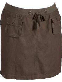 Womens Plus Linen-Blend Drawstring Skirts