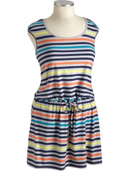 Women's Plus Drop-Waist Jersey Dresses