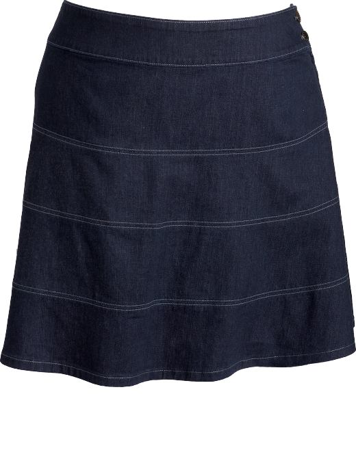 Womens Plus Tiered Denim Skirts