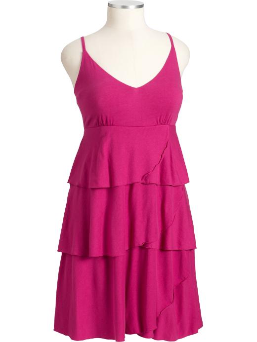 Old Navy Womens Plus Layered-Tier Jersey Dresses