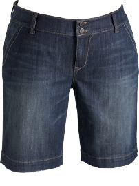 Women's Plus Dark-Wash Denim Bermudas (10 1/2")