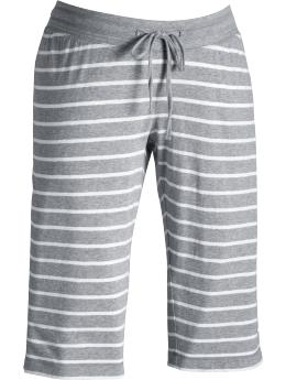 Women's Plus Striped Lounge Capris