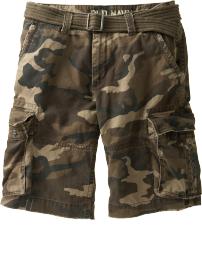 Men's Belted Twill Cargos (12")