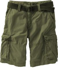 Men's Belted Twill Cargos (12")