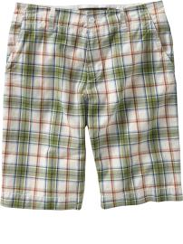 Men's Plaid Plain-Front Shorts (12")