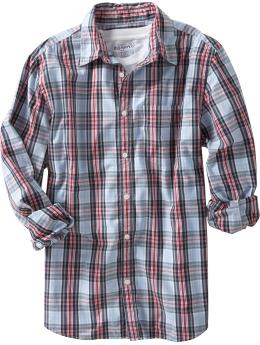 Men's Bold-Plaid Shirts