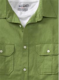 Men's Linen-Blend Pilot Shirts