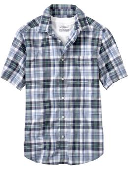 Men's Plaid Poplin Shirts