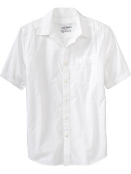 Men's Poplin Chest-Pocket Shirts