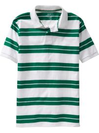 Men's Double-Stripe Jersey Polos