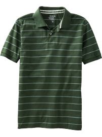 Men's Thin-Stripe Jersey Polos