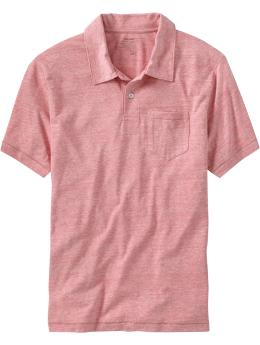 Men's Heathered Jersey Polos