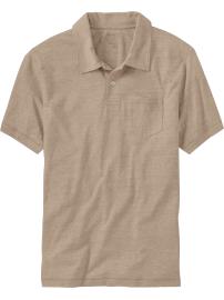 Men's Heathered Jersey Polos
