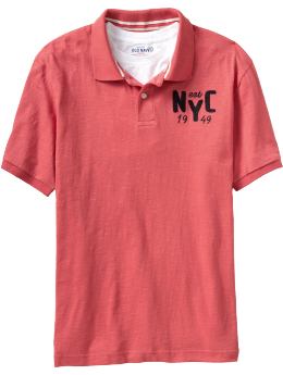 Men's Slub-Knit Polos