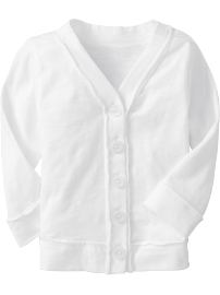 Raw-Edged Slub-Knit Cardigans for Baby