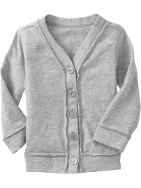 Raw-Edged Slub-Knit Cardigans for Baby