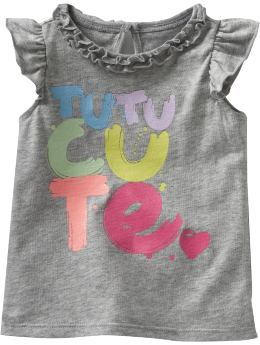 Ruffled Dance-Graphic Tees for Baby