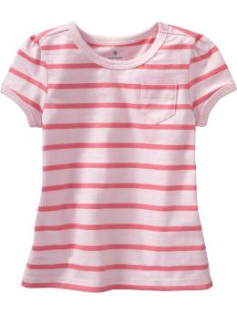 Puff-Sleeve Pocket Tees for Baby
