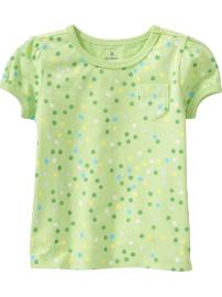 Puff-Sleeve Pocket Tees for Baby