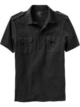 Men's Jersey Cargo Polos