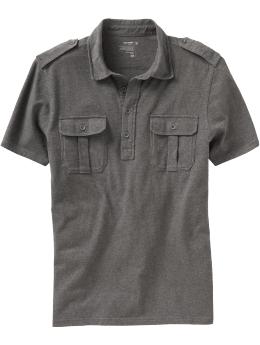 Men's Jersey Cargo Polos