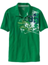 Men's Graphic Pique Polos