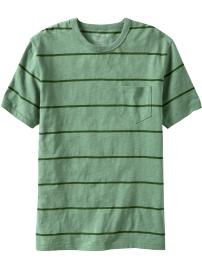 Men's Slub-Knit Striped Pocket Tees