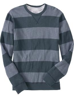 Men's Rugby-Stripe Slub-Knit Tees