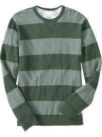 Men's Rugby-Stripe Slub-Knit Tees