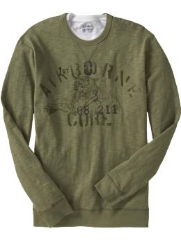 Men's Slub-Knit Crew-Neck Tees