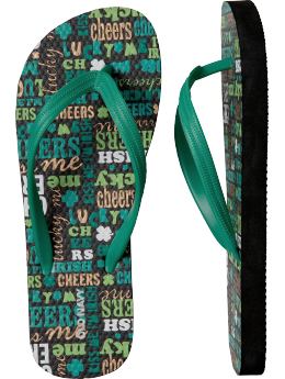 Women's St. Patrick's Day Flip-Flops