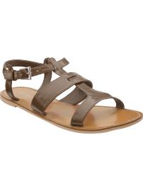 Women's Faux-Patent Gladiator Sandals
