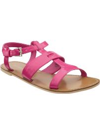Women's Faux-Patent Gladiator Sandals