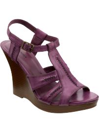 Womens Burnished Strappy Wedges