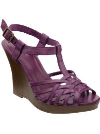 Women's Braided Faux-Leather Wedges