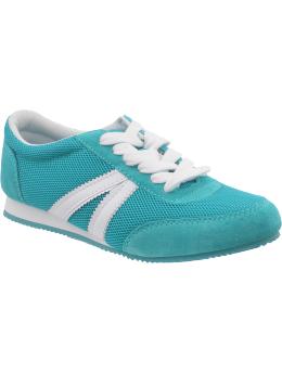 Women's Mesh Suede-Trim Sneakers