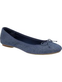 Women's Ribbon-Trim Ballet Flats